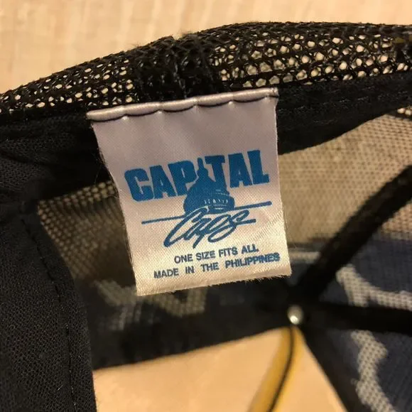 Vintage Stanley Tools Snapback Mesh Foam Trucker Black Yellow Hat - Picture 5 of 9